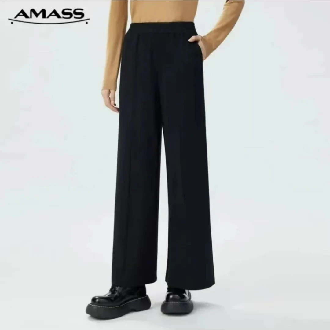 AMASS/阿玛施新款黑色休闲阔腿裤5100360-4227411