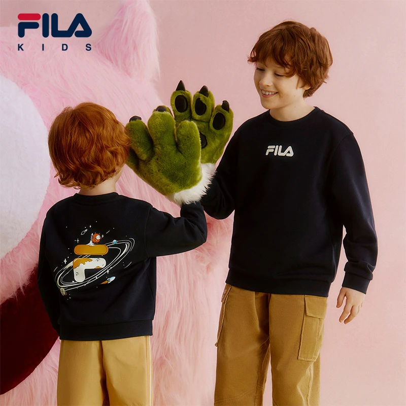 【小怪兽卫衣】FILA斐乐儿童卫衣抗菌防螨男女童多色彩K11B431214