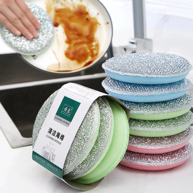 双面洗碗海绵擦厨房洗洁神器家用刷锅刷碗不沾油强效去污魔力擦