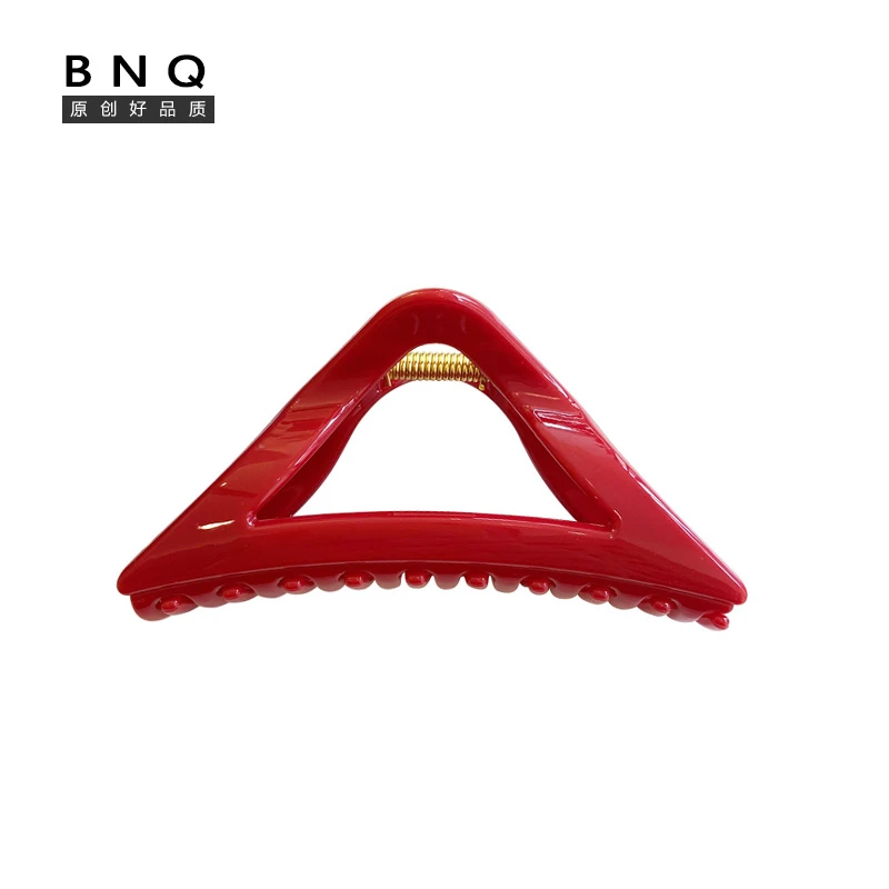 新年圣诞中国红抓夹大红色女后脑勺鲨鱼夹过年喜庆红抓夹原创发抓