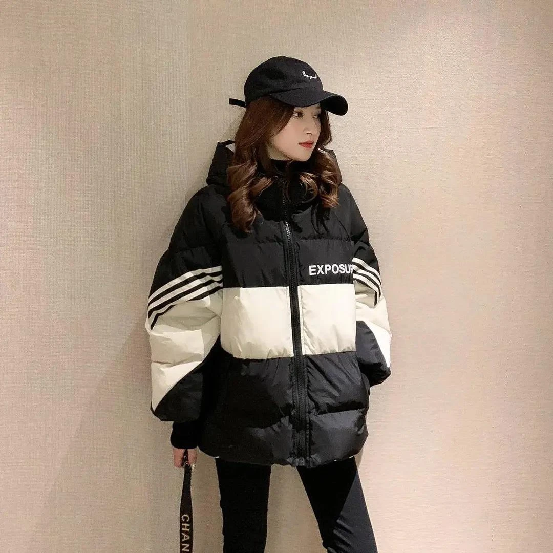 新款2023羽绒服羽绒服女新款韩版宽松女短款减龄面包服袄女潮冬
