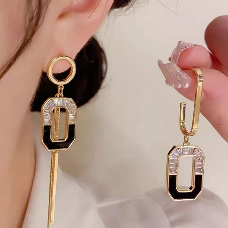 铜合金耳饰 耳环女气质高级感轻奢小众耳饰N0915