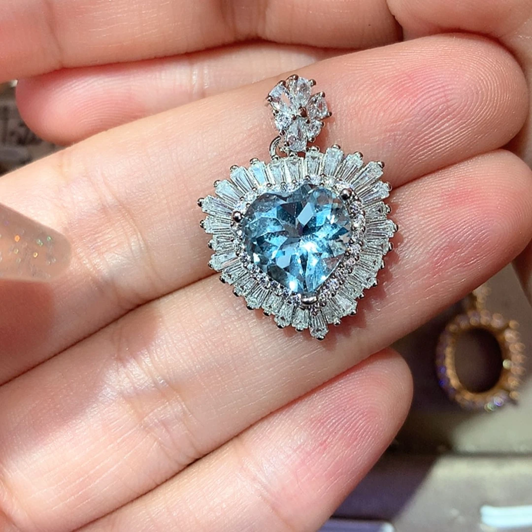 【闪购商品】托帕石吊坠(不含链)银S925镶嵌惊*