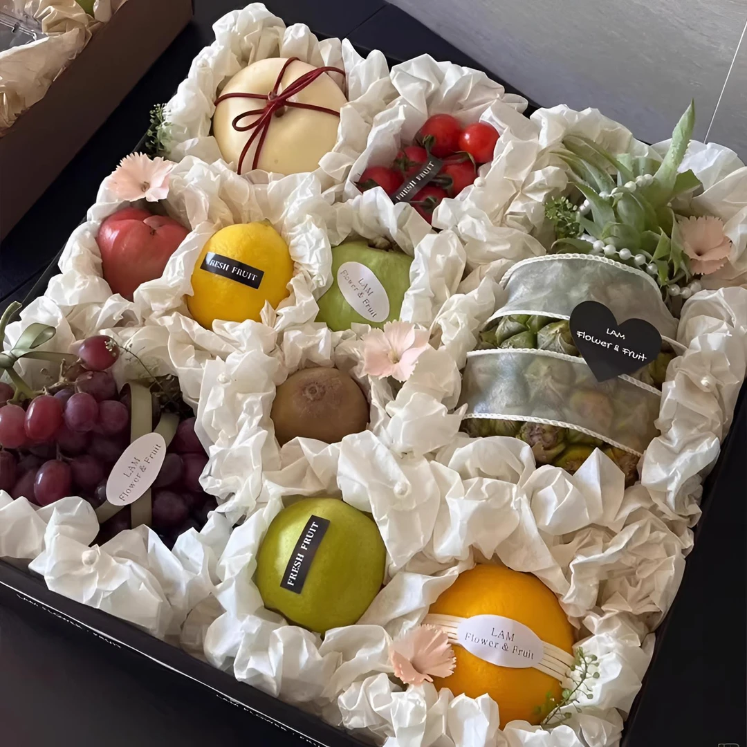 水果礼盒珠光雪梨纸包装纸鲜花花束皱褶内衬鲜花包装加厚资材批发