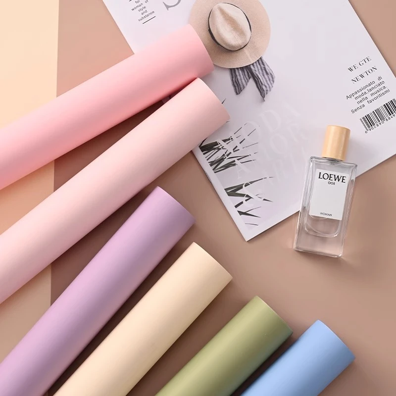 新潮纸鲜花包装花艺网红纸防水纯色纸棉纸多巴胺包花材料加厚款