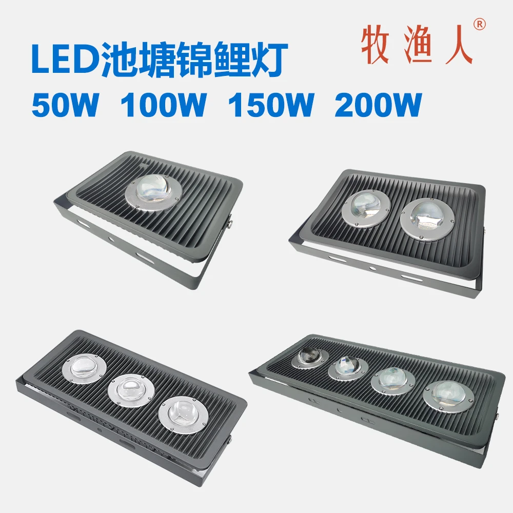 牧渔人全光谱LED户外室内锦鲤池塘锦鲤缸RGB发色灯防水吊装壁装