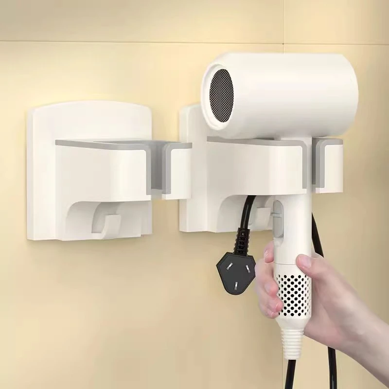 卫生间壁挂式吹风筒电吹风置物架挂架收纳吹风机置物架懒人免打孔