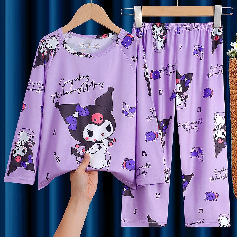 儿童睡衣春秋季新款长袖薄款卡通男女孩中大童宝宝空调家居服套装