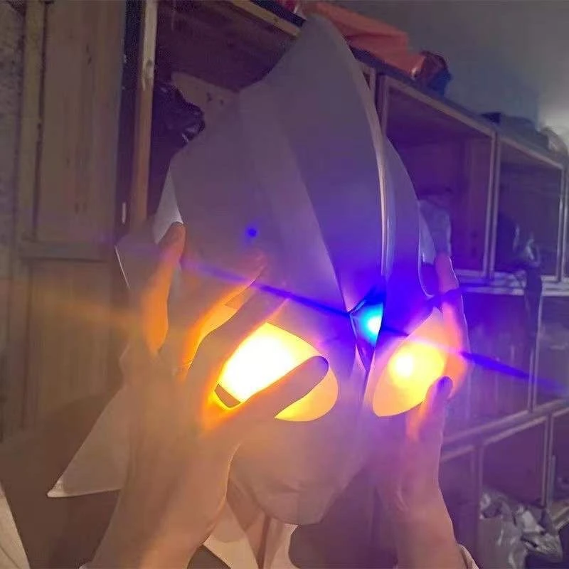 触控奥特曼头盔迪迦头套可发光面具礼物表演CO超人儿童玩具男