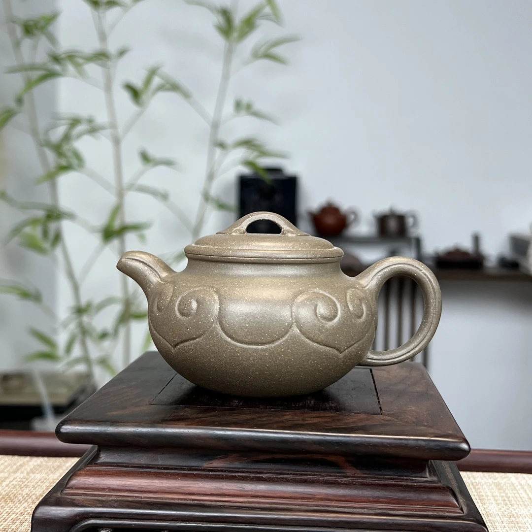 黄龙山青灰180cc仿古如意壶