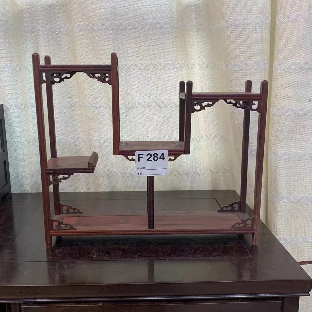 284红木小博古架中式多宝阁紫砂壶花瓶摆件