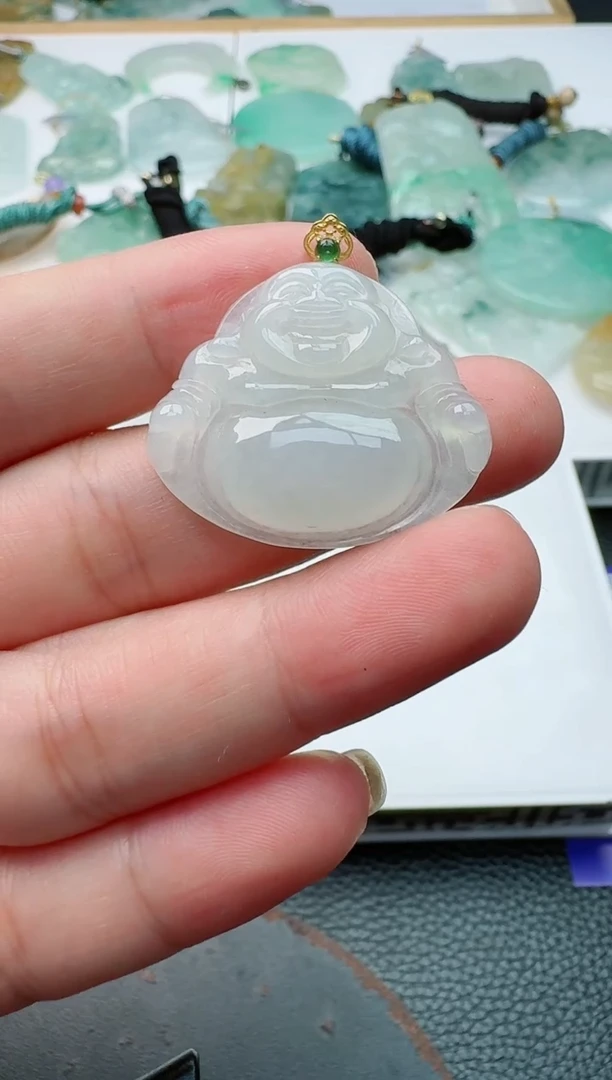 【闪购商品】翡翠吊坠(不含链)18K金镶嵌1