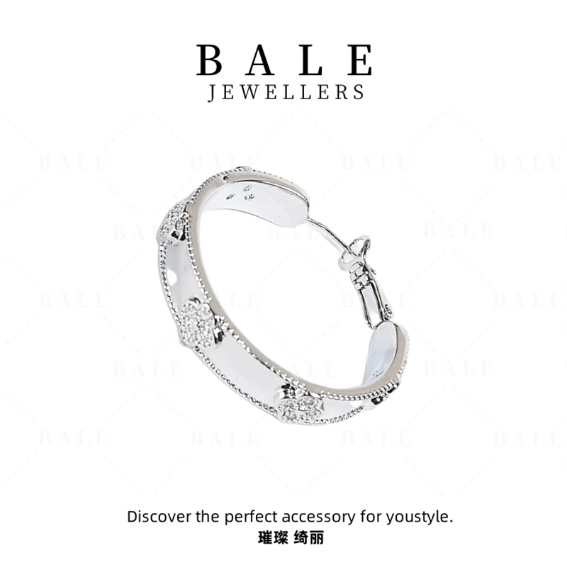 铜合金合成锆石耳饰 E0205X 气质轻奢时尚百搭小众欧美简约素款