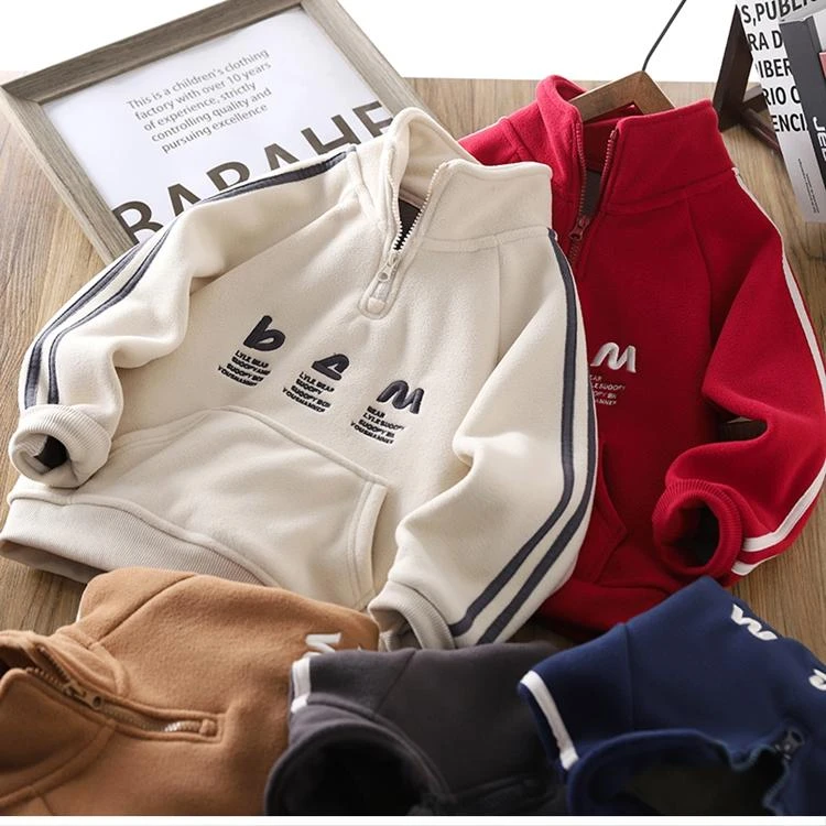 男童加绒外套冬装潮新款儿童双面绒加厚拉链保暖上衣一件过冬童装