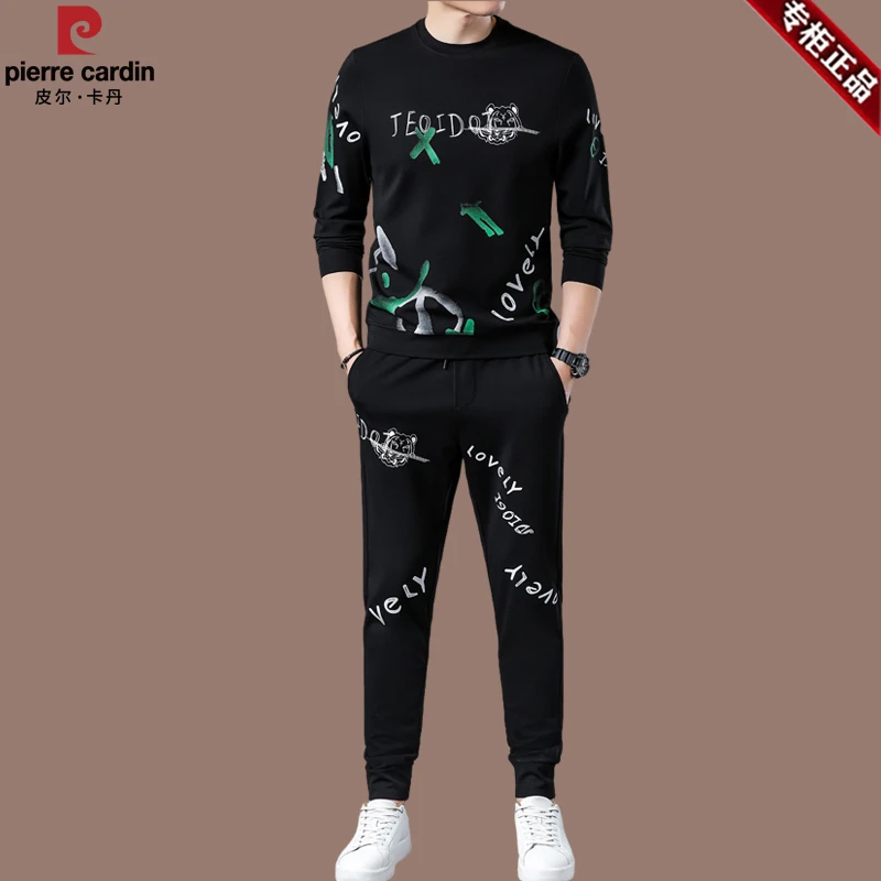 【皮尔卡丹国际大牌】男士长袖休闲运动套装春秋时尚潮流一整套搭配