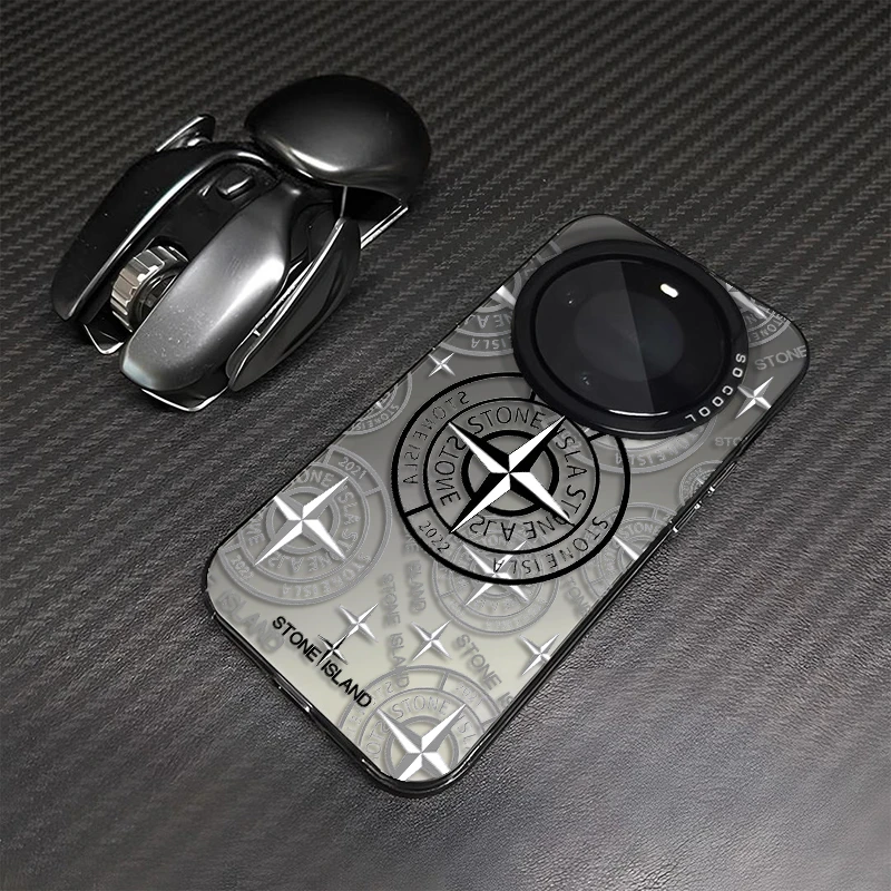 潮牌石头岛适用华为mate60pro手机壳创意pura70+高级苹果小米防摔