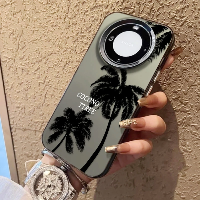 创意椰树华为mate60pro手机壳个性小众P60/50/mt40全包苹果15防摔