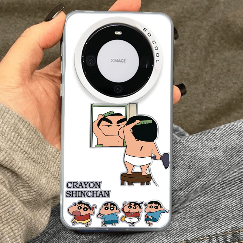 吹发小新适用华为mate60pro+手机壳创意款pura70苹果15小米14防摔