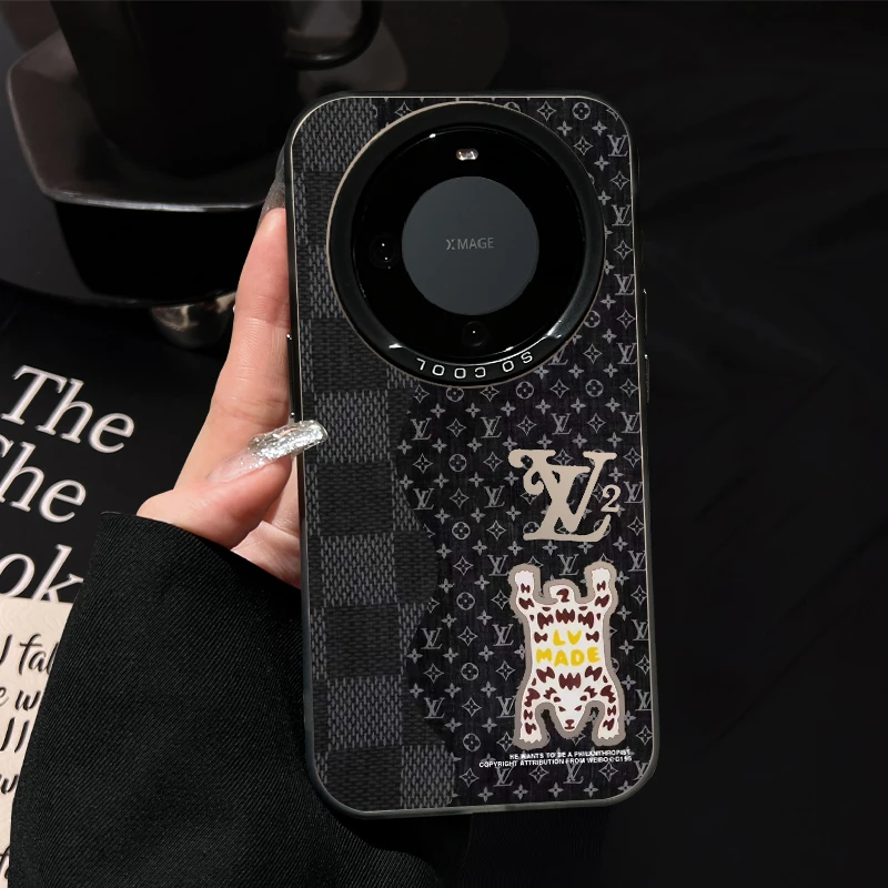 INS黑灰纹理适用华为mate60pro手机壳潮牌prua70创意50全包防摔