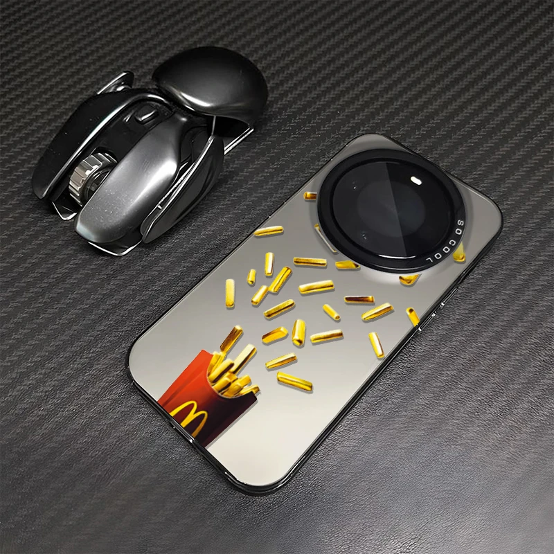 黄金薯条适用华为mate60pro手机壳创意Pura70苹果16全包防摔保护