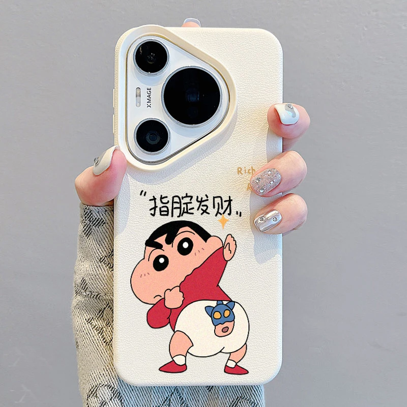 发财小新适用华为pura70Pro手机壳创意荔枝纹Mate60/50全包保护套