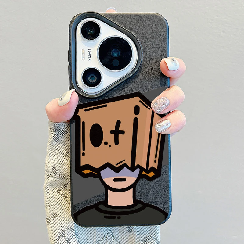 头套男孩适用华为Pura70Pro手机壳创意软皮纹Mate60/50全包保护套