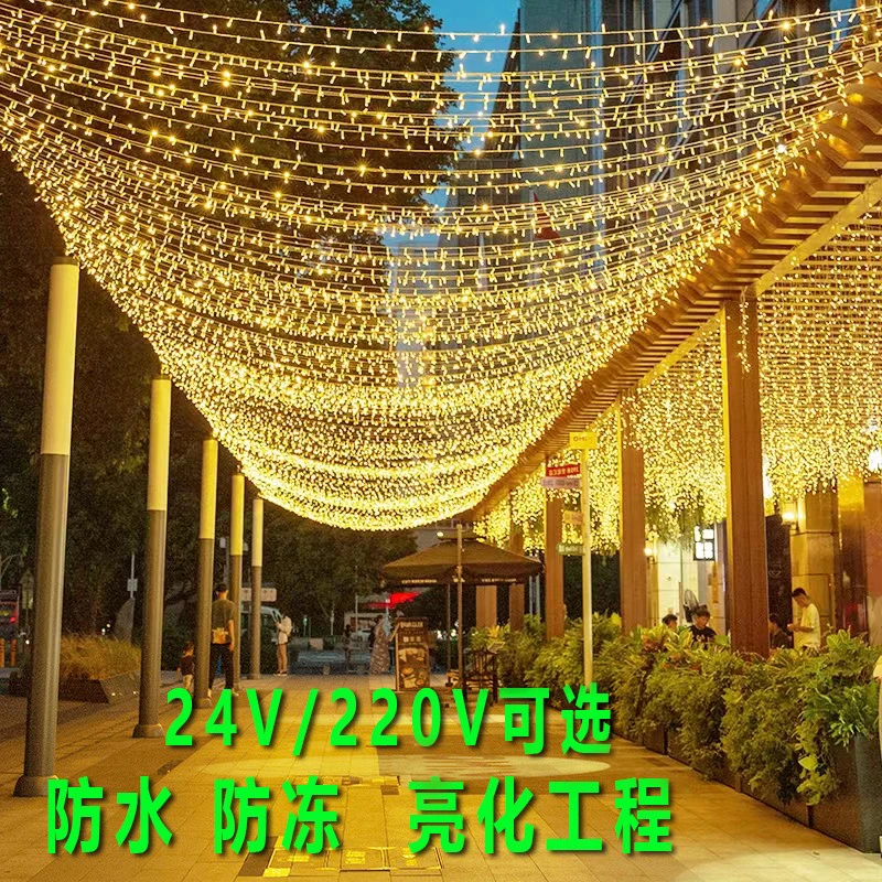 led彩灯闪灯串灯满天星户外防水工程亮化街道酒吧长廊节日装饰灯