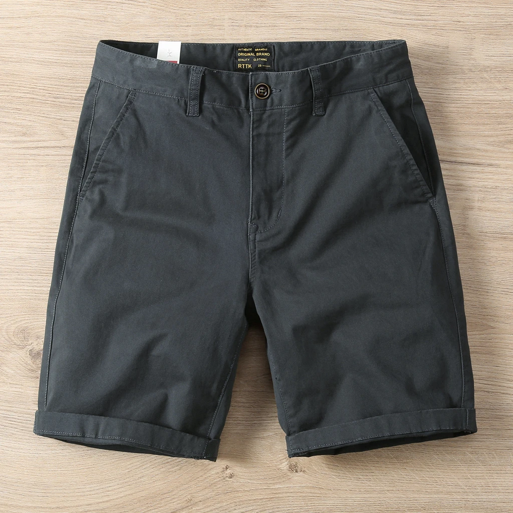 美式休闲五分裤男士夏季薄款潮流外穿爸爸中裤宽松中年西装短裤