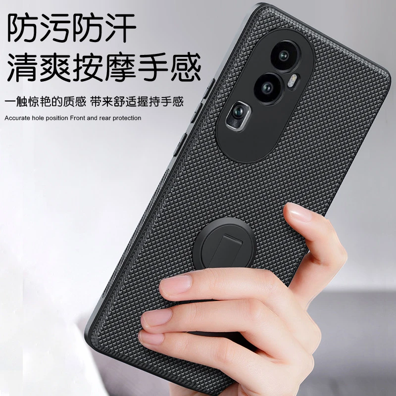 潮钻适用opporeno10手机壳男款pro+奢华reno10高档支架全包防摔壳