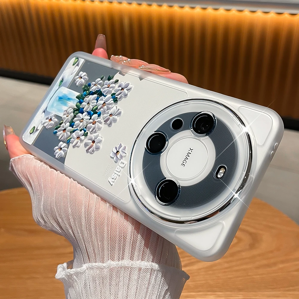 潮钻适用华为mate60pro手机壳女款mate60镜头膜全包防摔透明简约