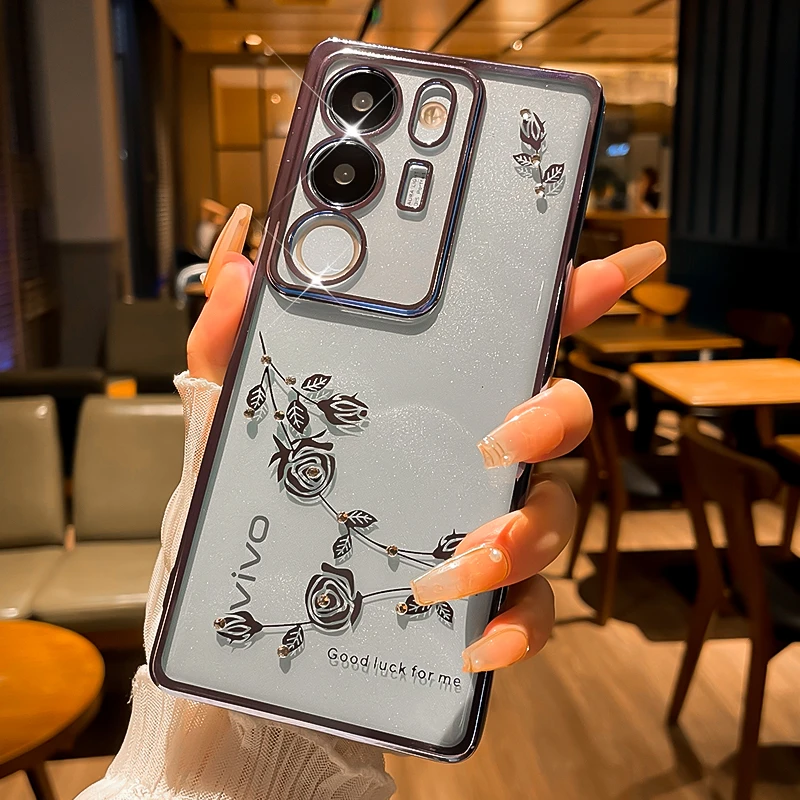 潮钻适用vivos17手机壳s17e网红s17pro轻奢透明s17t水钻防摔女款