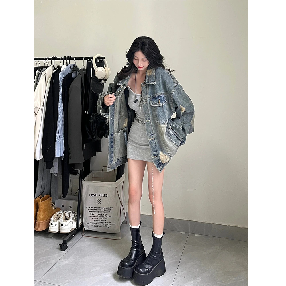 牛仔外套女春秋2024新款短款小个子设计感超好看爆款时尚洋气春装