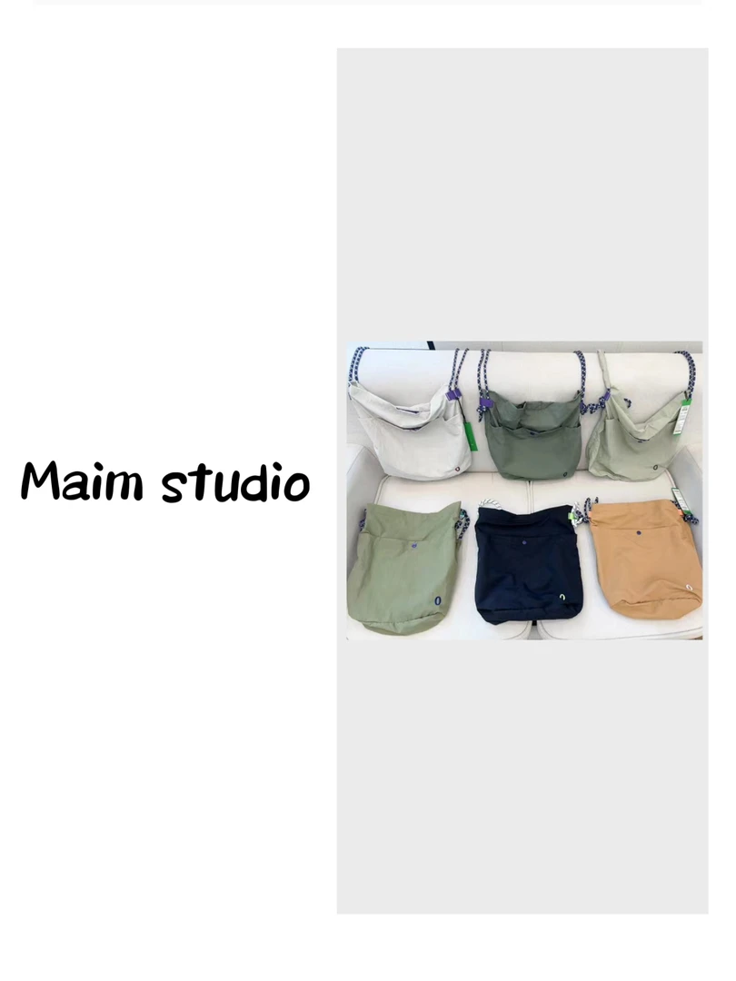 【MAIMAI】#小O家-极简皱感轻便文艺防泼水单肩包