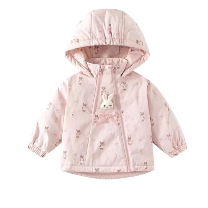 儿童夹棉外套2025新款秋冬棉服加厚连帽冲锋衣防风保暖宝宝外套