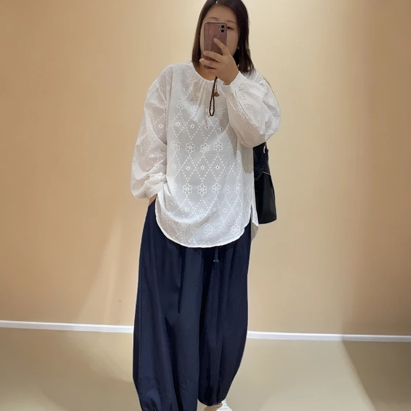 秋款新品蕾丝复古后背系带慵懒设计感长袖衬