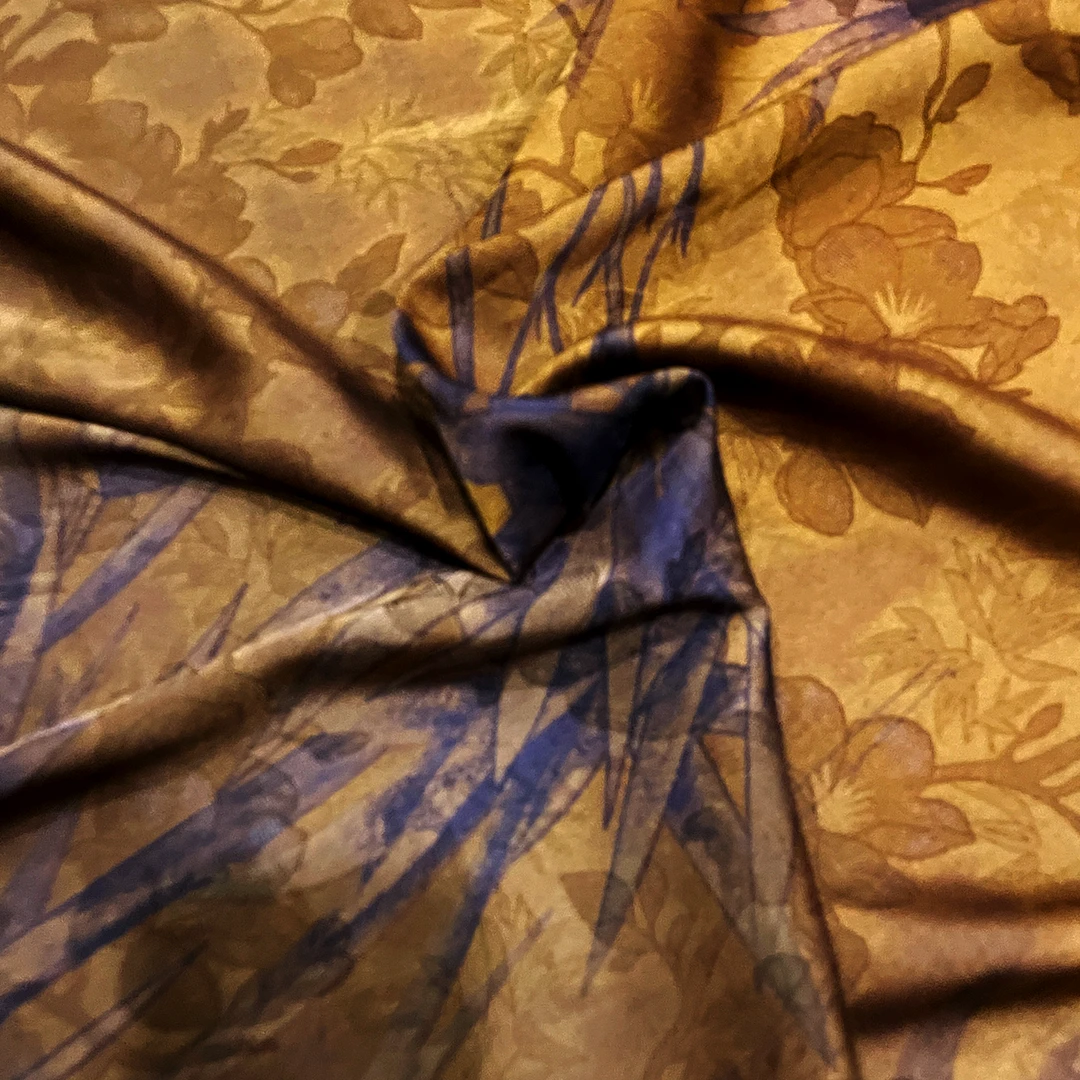 【5195】咖色定位（1.35M)提花云锦缎