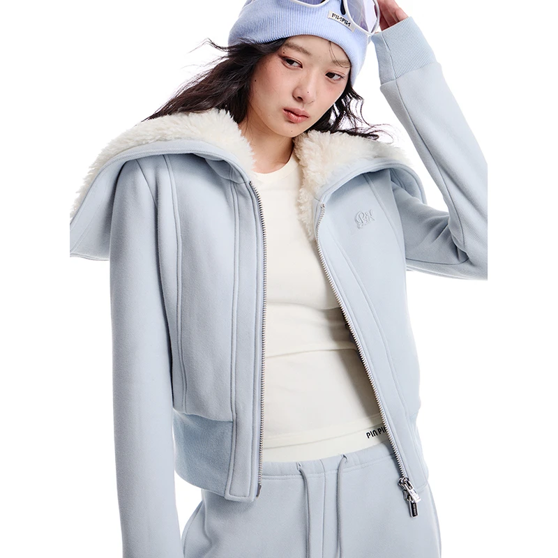 【若曦专属】「PINPINPLUS」滩领毛领毛绒内胆外套套装8D80781AYP