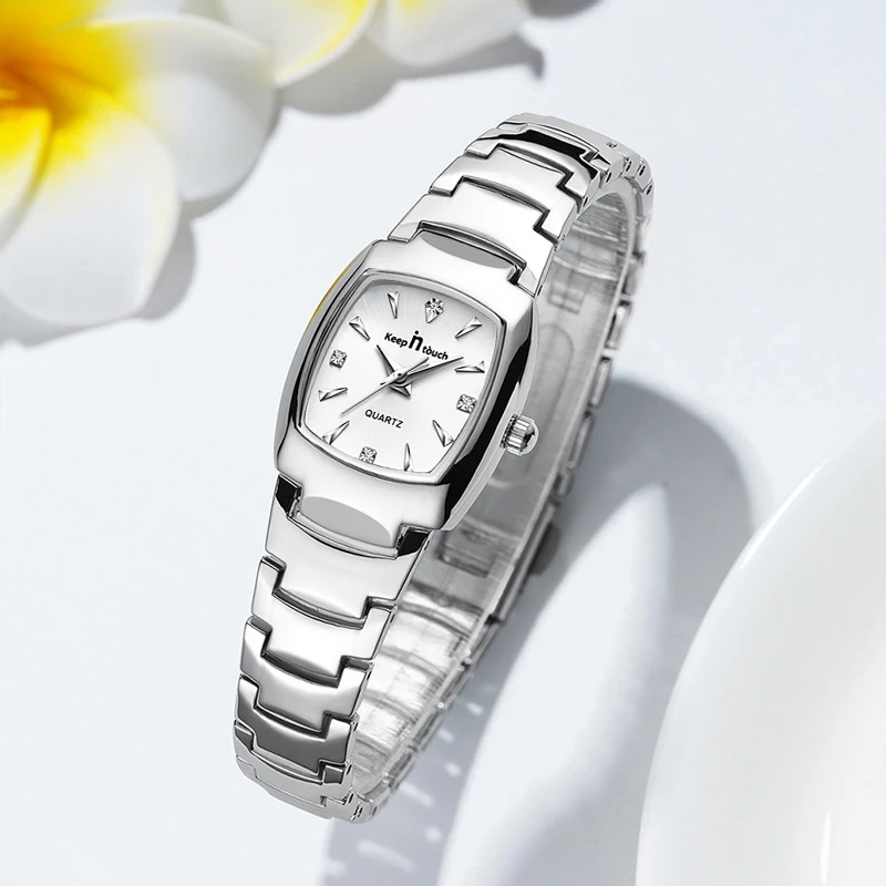 8413新款时尚女士钨钢色石英潮流手表商务防水女表休闲手表女