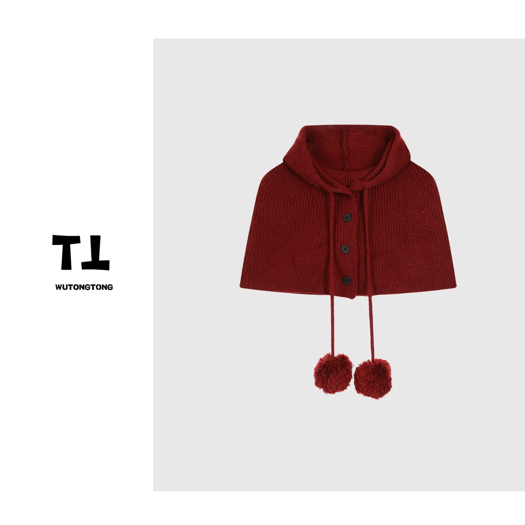 【吴童自制】秋冬季新款针织时尚披肩女百搭休闲韩版调性搭肩61468