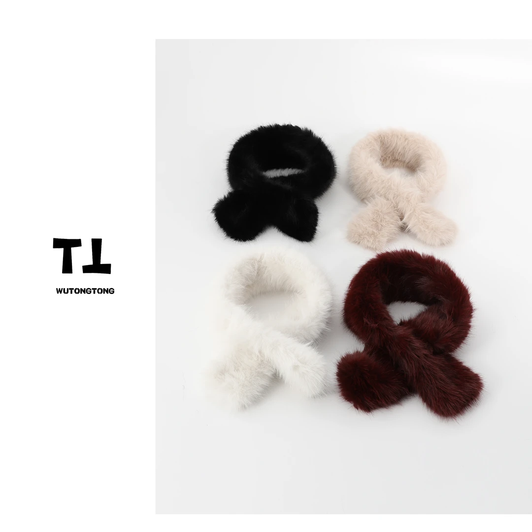 现货【吴童自制】秋冬季围脖女网红款休闲韩版简便式穿插围巾60300