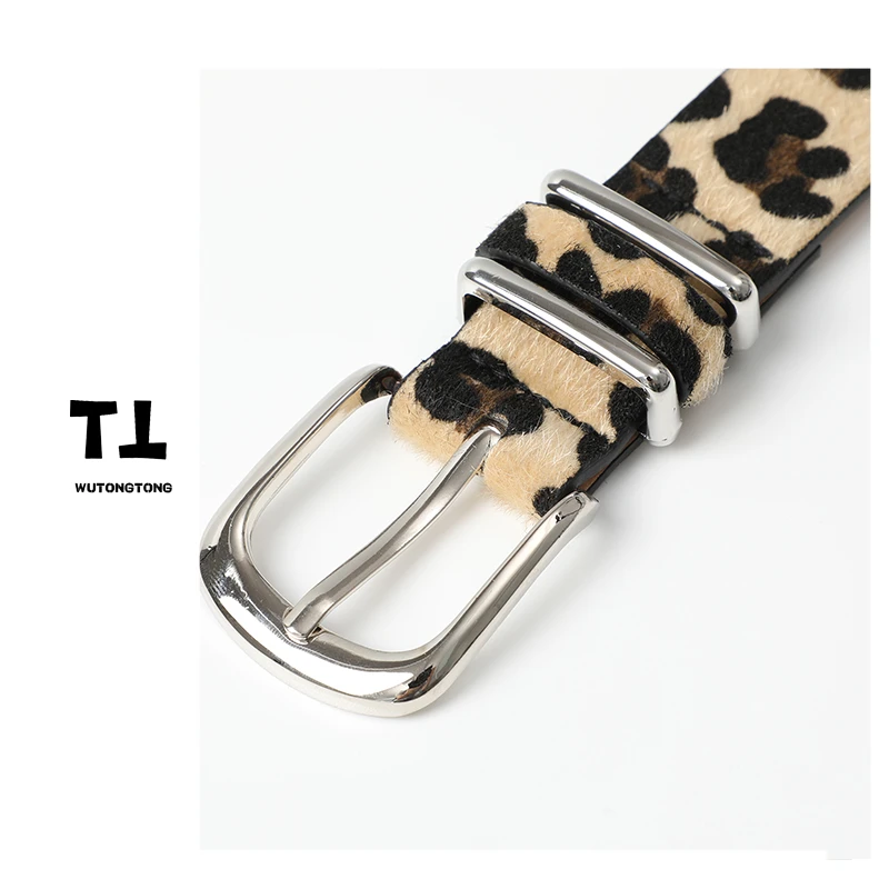 【现货】时尚个性豹纹腰带女设计感小众细款ins风百搭皮带60397