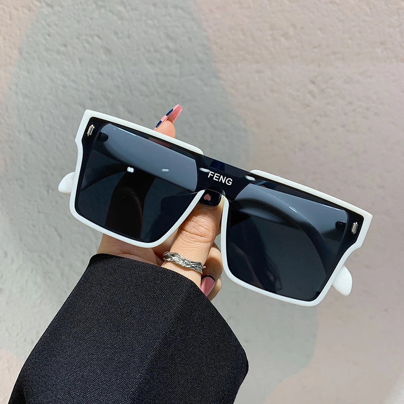 2023复古个性墨镜男潮欧美大框太阳镜防紫外线网红嘻哈蹦迪眼镜女