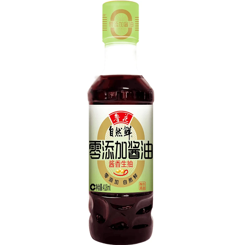 鲁花418ml0添加酱油自然酿造炒菜家用调味油零添加原汁品质味道
