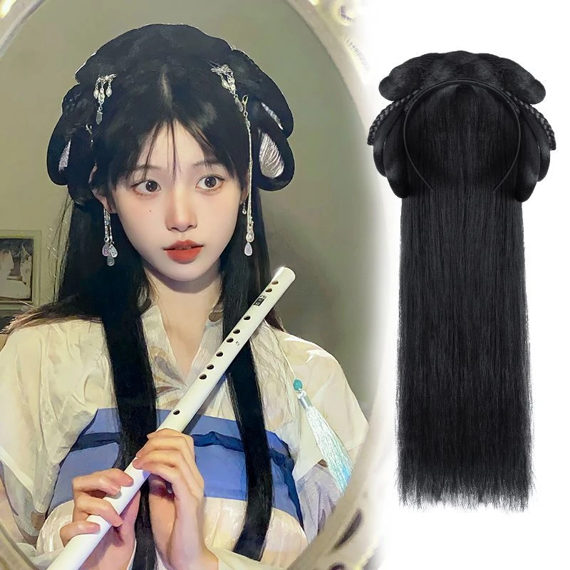 古装假发女古装汉服一体式懒人发箍古风造型新手百搭汉服头饰假发