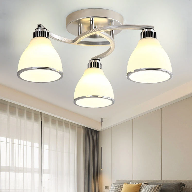 餐厅吊灯三头LED吊灯现代简约北欧轻奢饭厅餐桌灯家用房间卧室灯