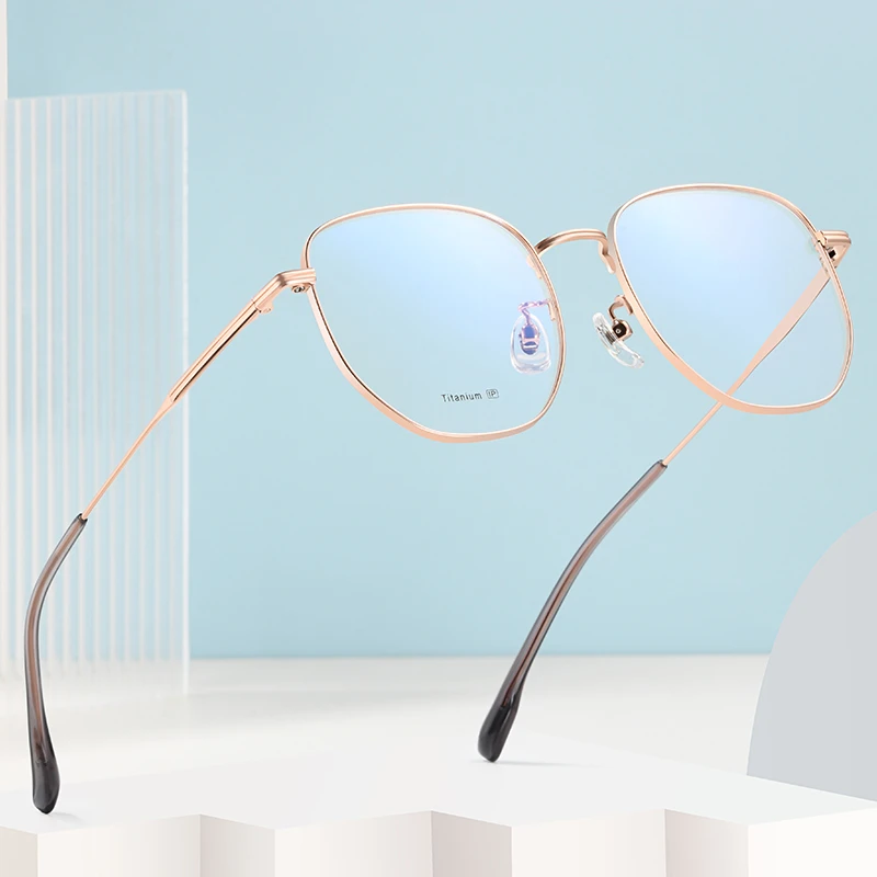 韩版近视镜超轻网红纯钛防蓝光眼镜时尚平光变色眼镜