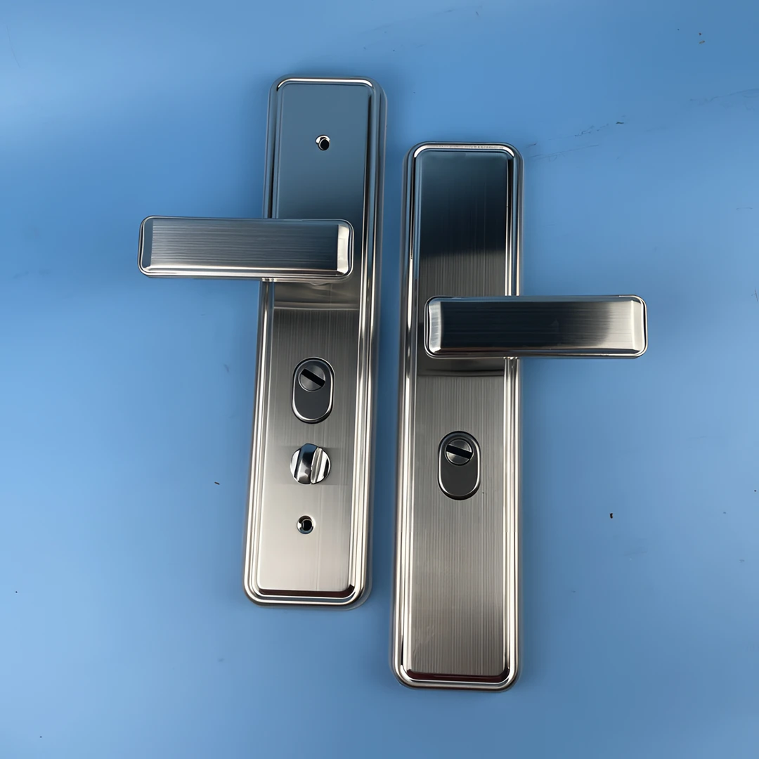 4斤重双拉簧防盗门拉手 把手防下垂防松动设计 无极换向拉丝面板