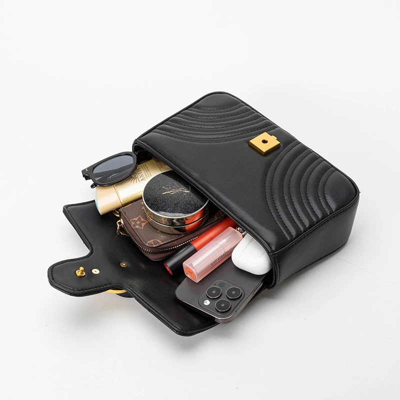 牛皮包包女2025新款真皮小香风菱格链条包时尚单肩斜挎包