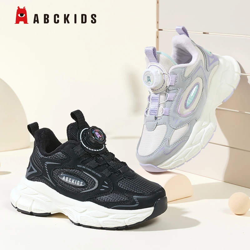 Abckids童鞋2025年冬季新款运动鞋加绒加厚户外棉鞋时尚男女童鞋