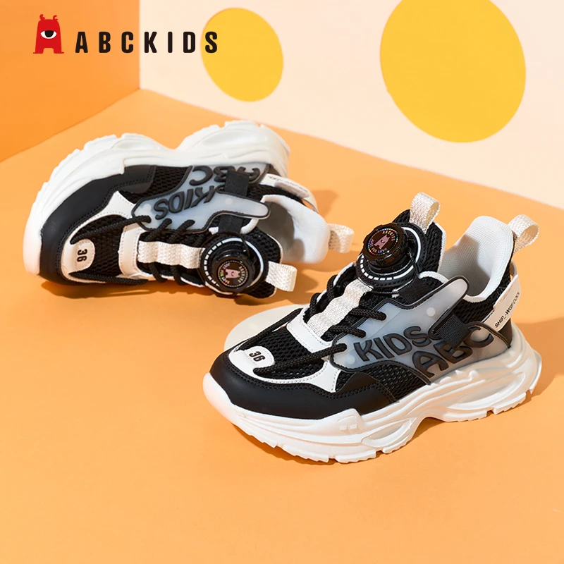 Abckids童鞋夏季新款透气大网眼运动鞋男童单网跑步鞋女童休闲鞋